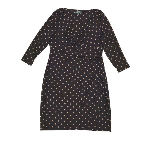 Lauren Ralph Lauren Dresses & Skirts - Lauren Ralph Lauren Polka Dot Faux Wrap Womens Size 16P
